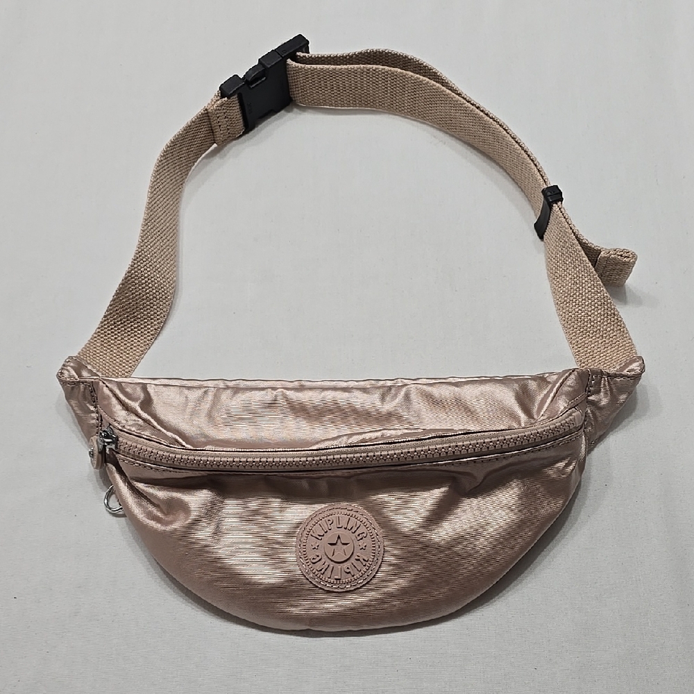 Kipling Metallic light pink and beige Waist Bag Fanny Pack